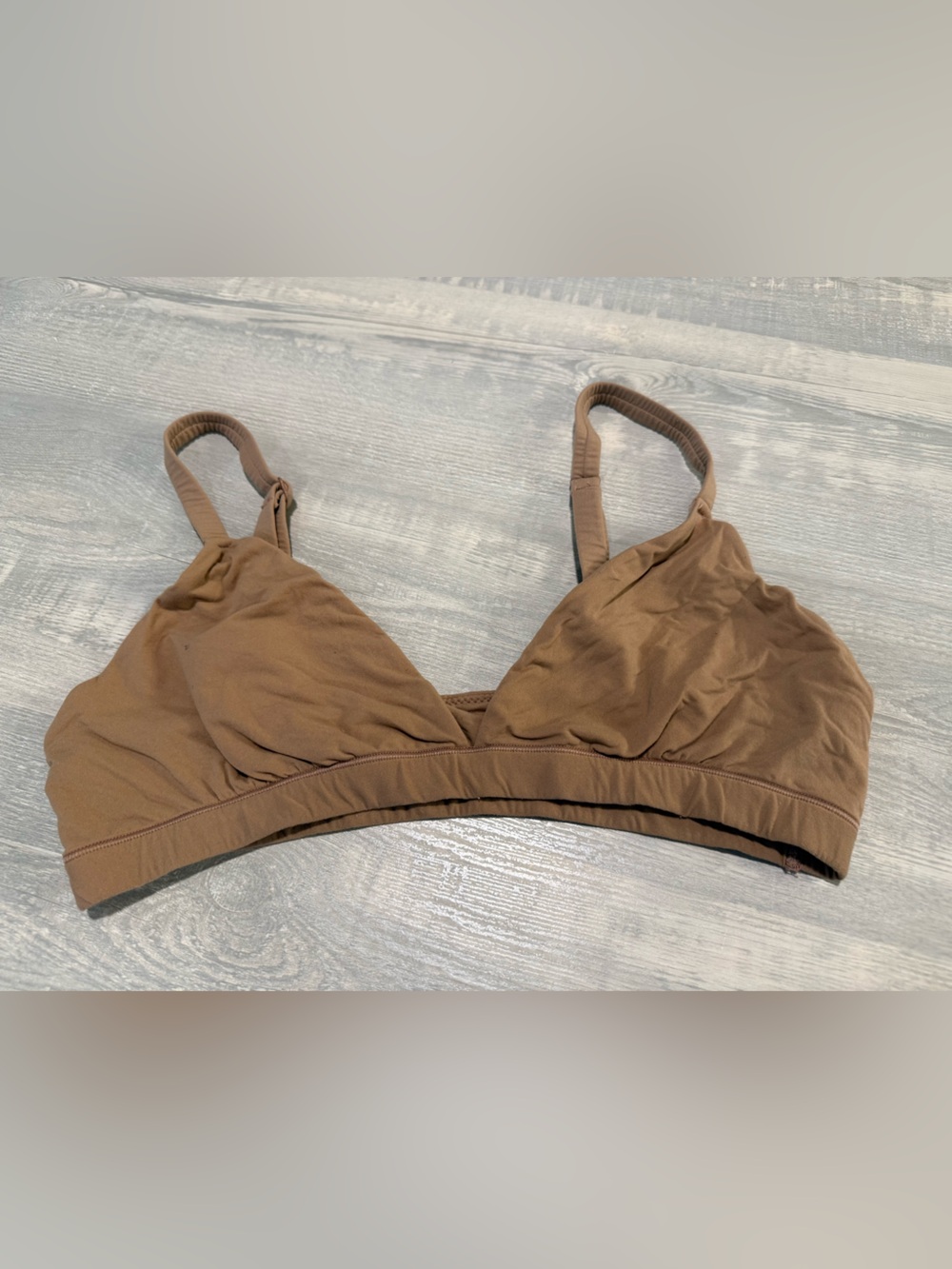 SKIMS Chocolate Brown Wireless Triangle Bralette